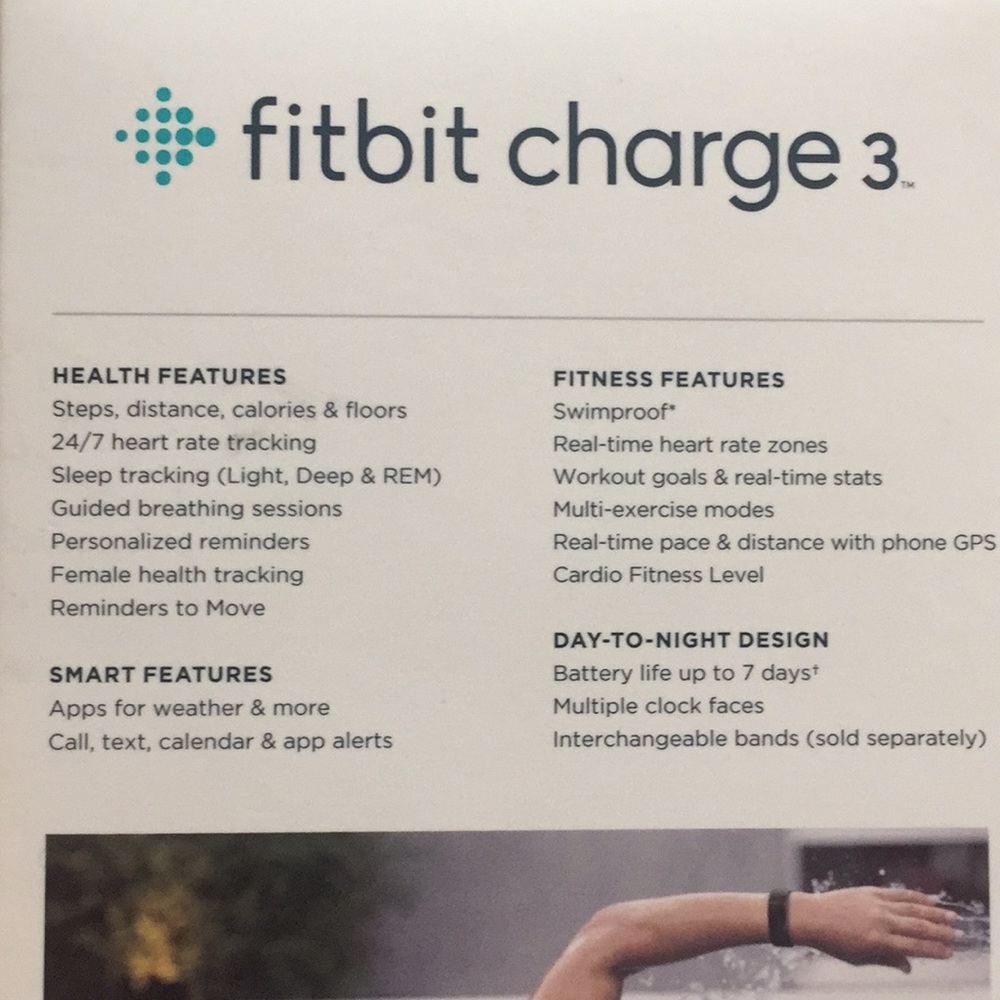 Fitbit Charge 3 New in Box - Picture 5 of 8